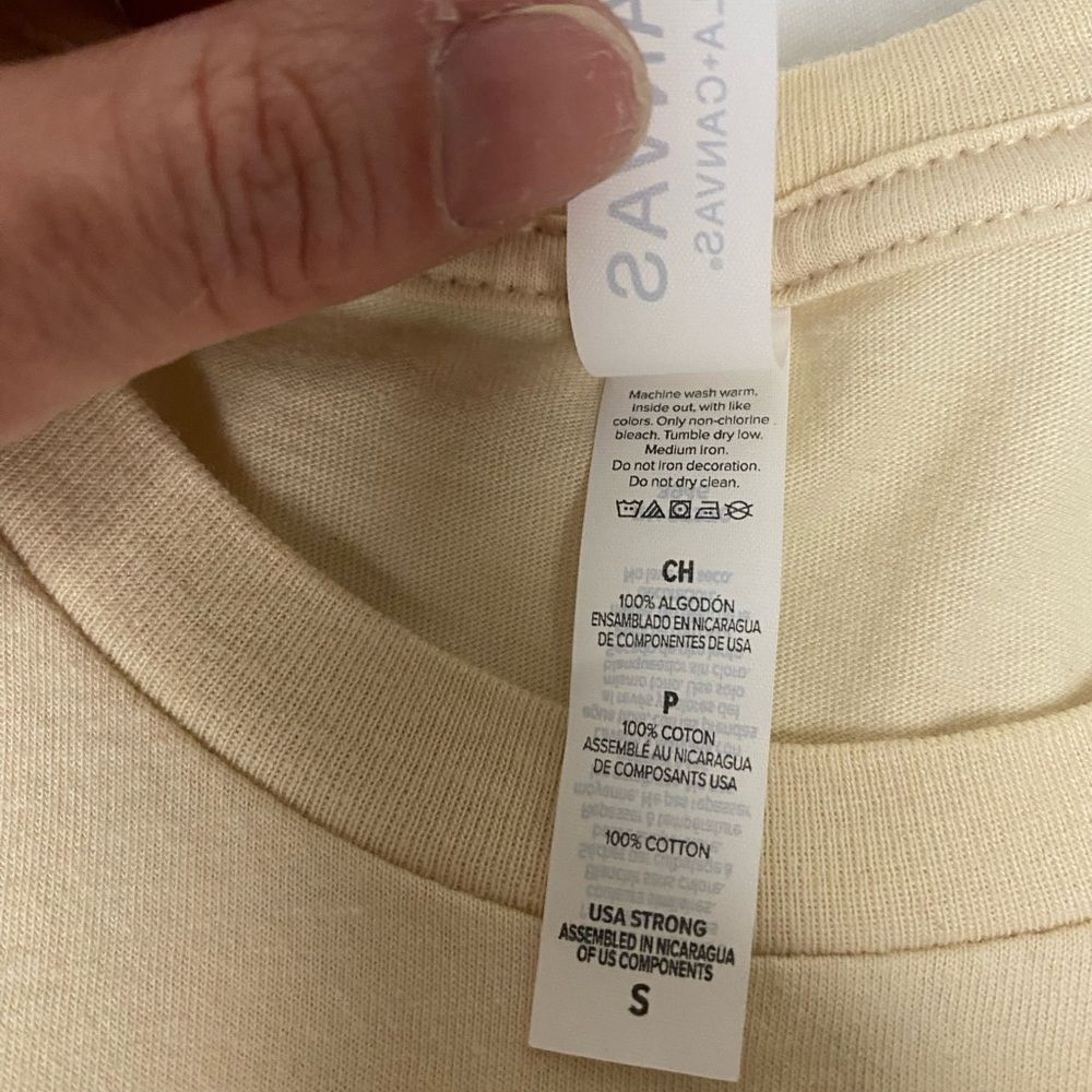 Bella Canvas Cream Short Sleeve Tee - Picture 5 of 5